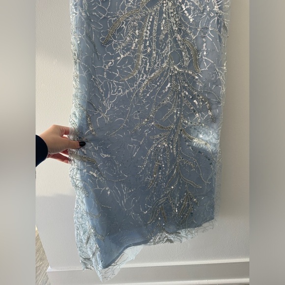 MAC DUGGAL Blue Strapless Embellished Trumpet Gown 4 - Picture 11 of 16